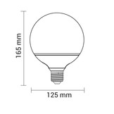 4W LED FILAMENT E27 G125 Birne Glas 400 Lumen Warmweiß