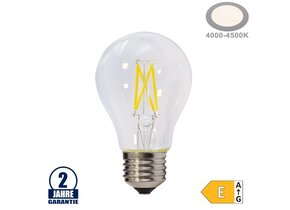 5W LED FILAMENT E27 A60 Birne Glas 600 Lumen Neutralweiß
