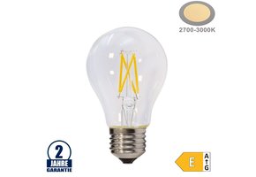 5W LED FILAMENT E27 A60 Birne Glas 600 Lumen Warmweiß