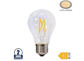 5W LED FILAMENT E27 A60 Birne Glas 600 Lumen Warmweiß