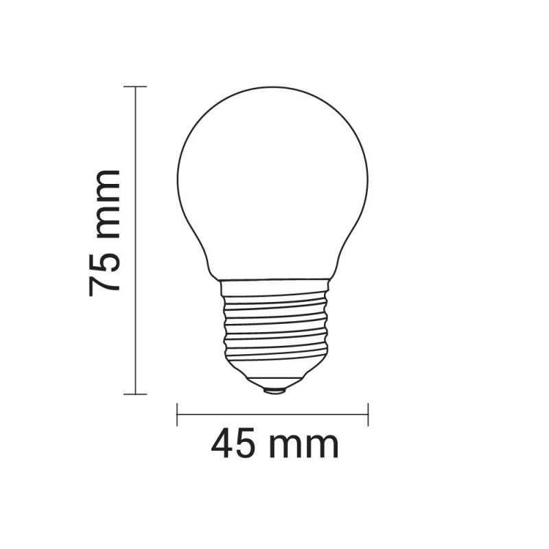 6W LED E27 G45 Birne Kunststoff Professional Warmweiß