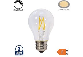 6W LED FILAMENT E27 A60 Birne Glas 600 Lumen Warmweiß Dimmbar