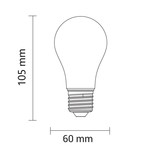 6W LED FILAMENT E27 A60 Birne Glas 600 Lumen Warmweiß Dimmbar
