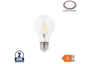 8W LED FILAMENT E27 A60 Birne Glas 810 Lumen Neutralweiß