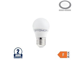 8,5W LED E27 G45 Birne Kunststoff Kaltweiß