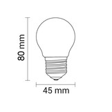 8,5W LED E27 G45 Birne Kunststoff Warmweiß