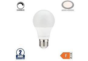9W LED E27 A60 Birne Dimmbar Kunststoff Neutralweiß HL
