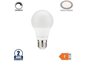 9W LED E27 A60 Birne Dimmbar Kunststoff Neutralweiß HL