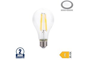 12W LED FILAMENT E27 A65 Birne Glas 1500 Lumen Kaltweiß
