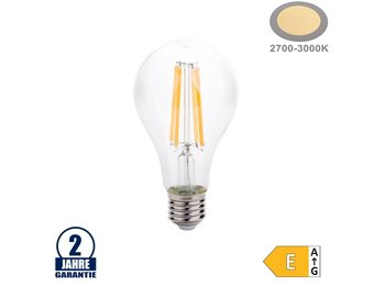 12W LED FILAMENT E27 A65 Birne Glas  Warmweiß