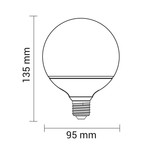 12W LED E27 G95 Globe Kunststoff Warmweiß