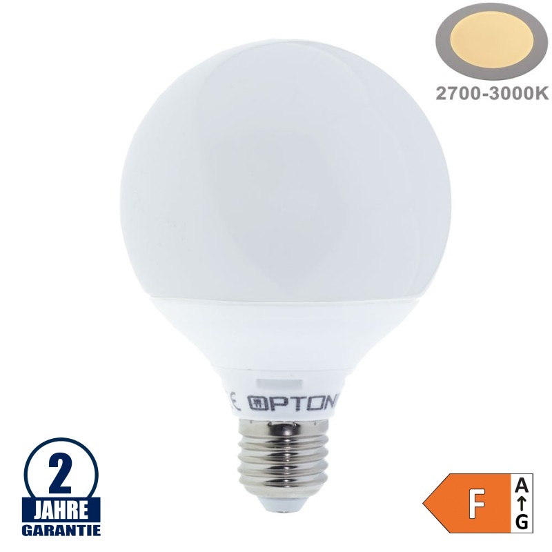 12W LED E27 G95 Globe Kunststoff Warmweiß