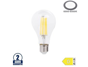 14W LED FILAMENT E27 A65 Birne Glas Kaltweiß