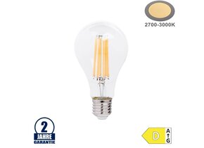 14W LED FILAMENT E27 A65 Birne Glas 2100 Lumen Warmweiß