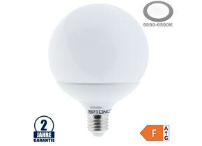 15W LED E27 G120 Globe Kunststoff Kaltweiß