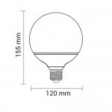 15W LED E27 G120 Globe Kunststoff Neutralweiß