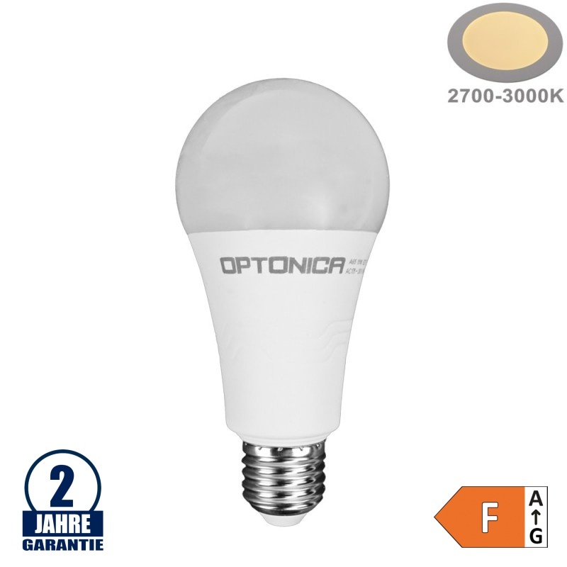 19W LED E27 A65 Birne Kunststoff Warmweiß