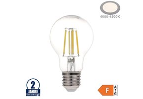 6W LED FILAMENT E27 A60 Birne Glas 630 Lumen Neutralweiß