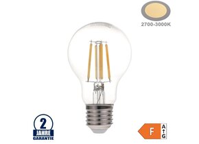 6W LED FILAMENT E27 A60 Birne Glas 630 Lumen Warmweiß