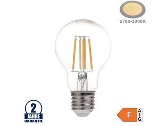 6W LED FILAMENT E27 A60 Birne Glas 630 Lumen Warmweiß