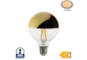 7W LED Spiegelkopf E27 G95 Birne Gold Glas Warmweiß