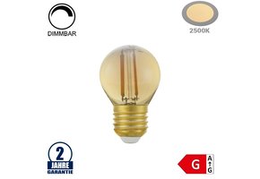 4W LED Vintage E27 G45 Birne Gold Glas Warmweiß Dimmbar