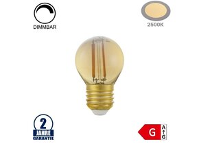 4W LED Vintage E27 G45 Birne Gold Glas Warmweiß Dimmbar