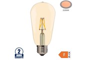 4W LED FILAMENT E27 ST64 Birne Gold Glas 400 Lumen Warmweiß