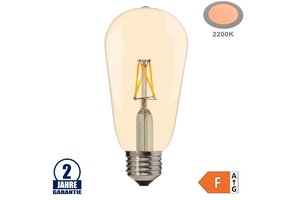 4W LED FILAMENT E27 ST64 Birne Gold Glas 400 Lumen Warmweiß