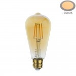 4W LED Vintage E27 ST64 Birne Gold Glas Warmweiß 2500K