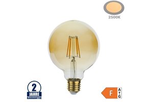 4W LED Vintage E27 G95 Birne Gold Glas Warmweiß 2500K