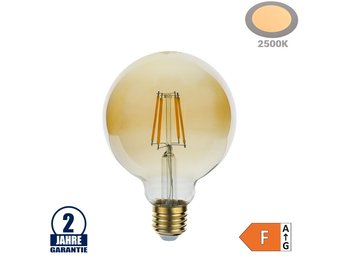 4W LED Vintage E27 G95 Birne Gold Glas Warmweiß 2500K