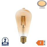 8W LED Vintage E27 ST64 Birne Gold Glas Warmweiß 2500K