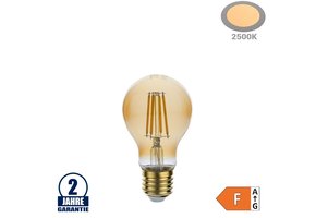 8W LED Vintage E27 A60 Birne Gold Glas Warmweiß 2500K