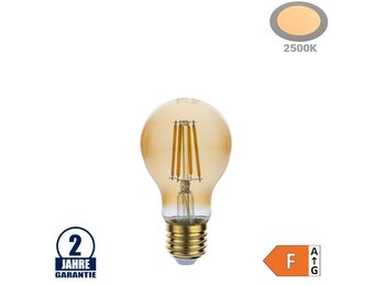 8W LED Vintage E27 A60 Birne Gold Glas Warmweiß 2500K