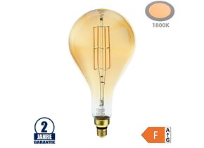 8W LED Vintage E27 PS160 Birne Gold Glas Warmweiß 1800K