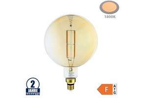 8W LED Vintage E27 G200 Birne Gold Glas Warmweiß 1800K