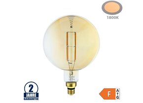 8W LED Vintage E27 G200 Birne Gold Glas Warmweiß 1800K