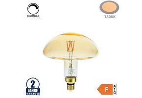 8W LED Vintage E27 MS200 Birne Gold Glas Warmweiß 1800K Dimmbar