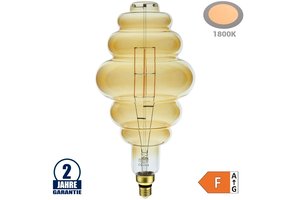 8W LED Vintage E27 BD200 Birne Gold Glas Warmweiß 1800K