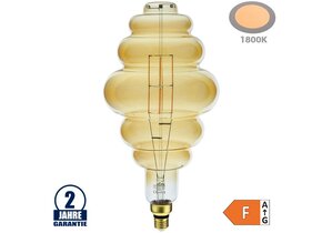 8W LED Vintage E27 BD200 Birne Gold Glas Warmweiß 1800K