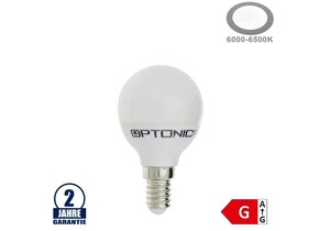 4W LED E14 G45 Birne Kunststoff Kaltweiß