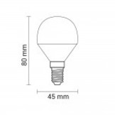 4W LED E14 G45 Birne Kunststoff Neutralweiß