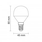 4W LED E14 G45 Birne Kunststoff Warmweiß