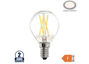 4W LED FILAMENT E14 G45 Birne Glas 400 Lumen Neutralweiß