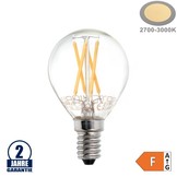 4W LED FILAMENT E14 G45 Birne Glas 400 Lumen Warmweiß