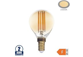 4W LED Vintage E14 G45 Birne Gold Glas Warmweiß 2500K