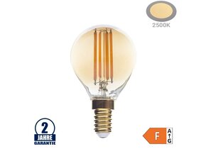 4W LED Vintage E14 G45 Birne Gold Glas Warmweiß 2500K