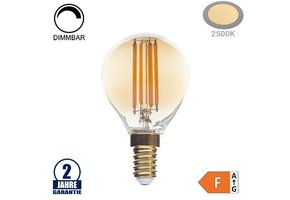 4W LED Vintage E14 G45 Birne Gold Glas Warmweiß 2500K Dimmbar