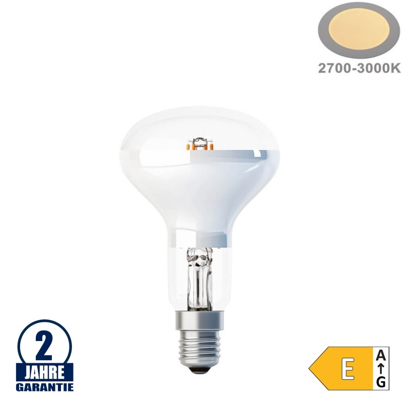 5W LED FILAMENT E14 R50 Spot Glas 600 Lumen Warmweiß